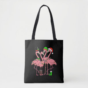 Flamingo Prettig Kerstmis Grappig Flamingo Liefheb Draagtas