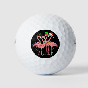 Flamingo Prettig Kerstmis Grappig Flamingo Liefheb Golfballen