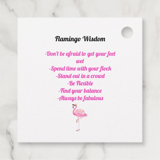 Flamingo Price Label (Achterkant)