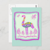 Flamingo Quilt Briefkaart (Voorkant / Achterkant)