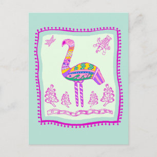 Flamingo Quilt Briefkaart