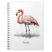 Flamingo Radiance: Tropische Waterverf Notitieboek (Voorkant)