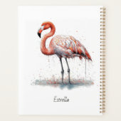 Flamingo Radiance: Waterverf Art, custom Planner (Achterkant)
