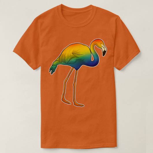 Flamingo Rainbow T-shirt (Design voorkant)