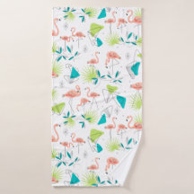 Flamingo-rama Bath Towel