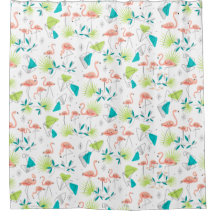 Flamingo-rama Shower Curtain