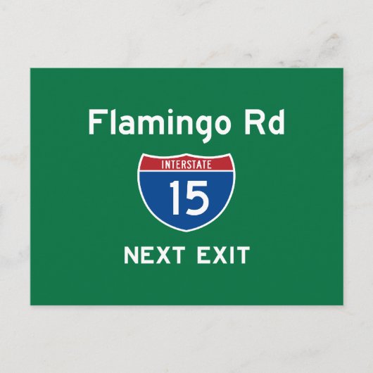 Flamingo Rd Briefkaart (Voorkant)