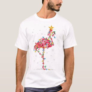 Flamingo Reindeer Pet Santa Kerstmis L T-shirt