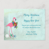 Flamingo Rejoice Grunge Briefkaart voor kerstmis (Voorkant)