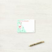 Flamingo Retro Green Text note (Op bureau)
