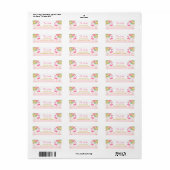 Flamingo Return Address Label Tropical Aloha Luau (Full Sheet)
