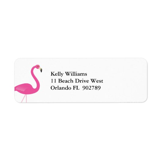 Flamingo Return Address Labels (Voorkant)