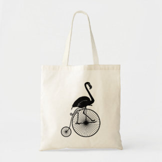 Flamingo Riding Bike Tote Bag