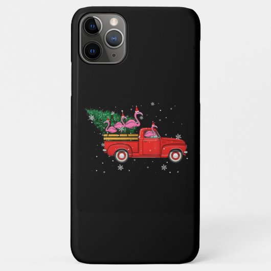 Flamingo Riding Red Truck Xmas kerstkerstmis Case-Mate iPhone Case (Achterkant)