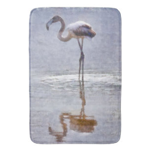 Flamingo Ripples and Reflections Waterverf Badmat