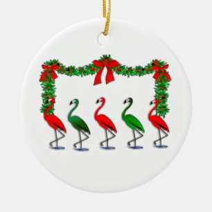 Flamingo Rockettes Dansshow Keramisch Ornament
