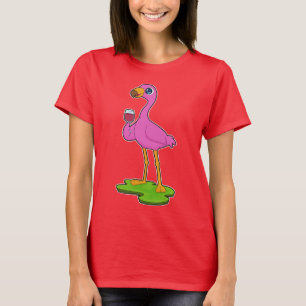 Flamingo Rode wijn T-shirt