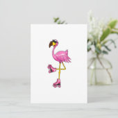 Flamingo Roller Schaatsen - Funny Flamingo Lover R Kaart (Staand voorkant)