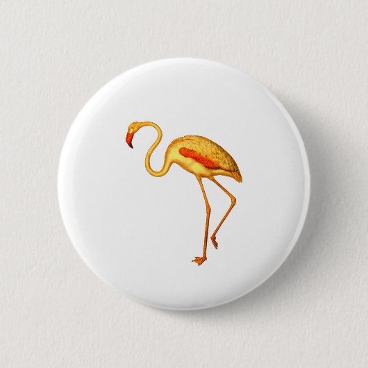 Flamingo Ronde Button 5,7 Cm (Voorkant)