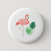 Flamingo Ronde Button 5,7 Cm (Voorkant)