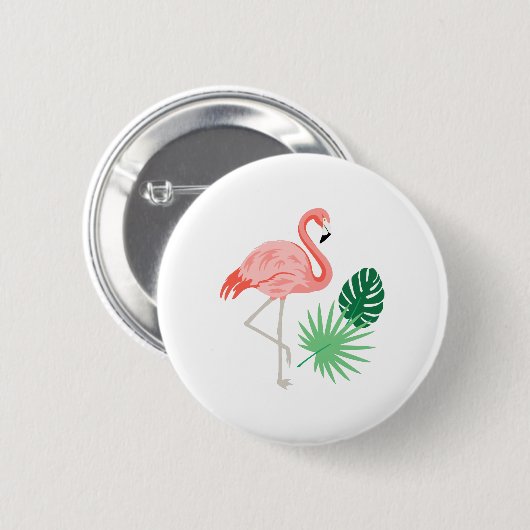 Flamingo Ronde Button 5,7 Cm (Voorkant /achterkant)