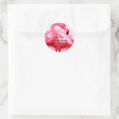 Flamingo Ronde Sticker (Tas)