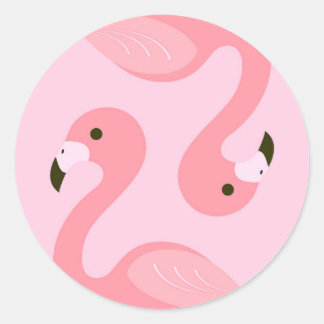 Flamingo Ronde Sticker