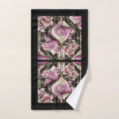 Flamingo Rose Art Déco (Serviette à main)