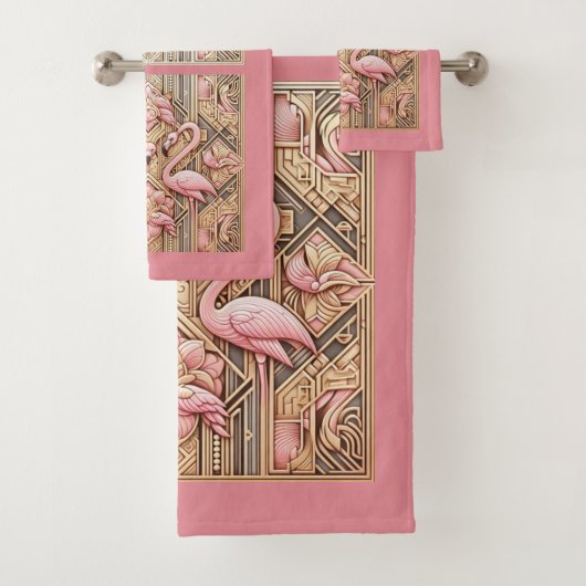 Flamingo Rose Art Déco (En situation)