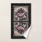 Flamingo Rose et Arc-en-Ciel Art Déco (Serviette à main)