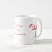 Flamingo rose j'adore tasse (Devant droit)