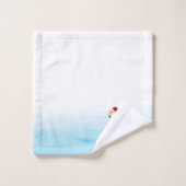 Flamingo rose mou En casquette de Noël (Gant de toilette)