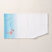 Flamingo rose mou En casquette de Noël (Serviette à main)