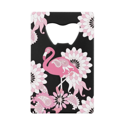 Flamingo Rose Noir Moderne Fantaisiste (Devant)