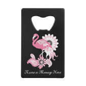 Flamingo Rose Noir Moderne Fantaisiste (Dos)