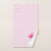Flamingo rose pâleArrière - plan rose pâle (Serviette à main)