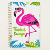 Flamingo rose Position tropicale sur une jambe (Devant)