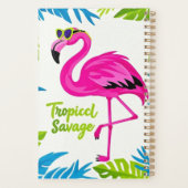 Flamingo rose Position tropicale sur une jambe (Dos)