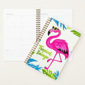 Flamingo rose Position tropicale sur une jambe (Devant avec enveloppe)