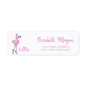 Flamingo Rose Tendance, Étiquette d'Adresse de Pet