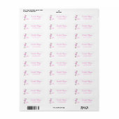 Flamingo Rose Tendance, Étiquette d'Adresse de Pet (Feuille entière)
