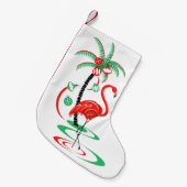 Flamingo rouge de Noël chaussette unilatérale (Devant (Accrochage))