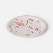 Flamingo Roze bord tekstpapier (Gekanteld)