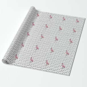 Flamingo roze flamingo, roze tropische vogel cadeaupapier
