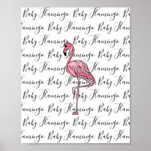 Flamingo   roze flamingo, roze tropische vogel poster