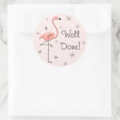 Flamingo Roze goed gedaan! sticker (Tas)