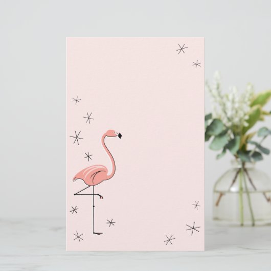 Flamingo Roze kantoorbenodigdheden Briefpapier (Staand voorkant)