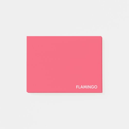Flamingo roze kleur naam post-it® notes (Voorkant)