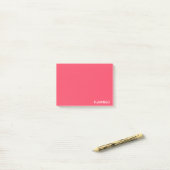 Flamingo roze kleur naam post-it® notes (Op bureau)