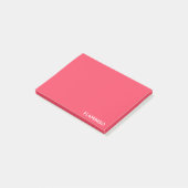Flamingo roze kleur naam post-it® notes (Schuin)